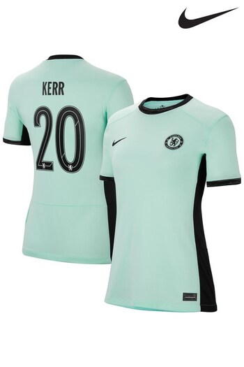 Nike Green Chelsea Third Stadium Shirt 2023-24 - Kerr 20 Womens (K92178) | £98