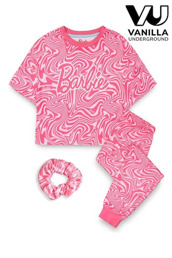 Vanilla Underground Pink Girls Barbie Long Leg Pyjamas (K92196) | £17