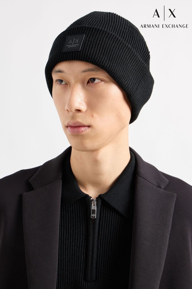 Buy Men s Hats Armani Exchange Hatsglovesscarves Online Next UK