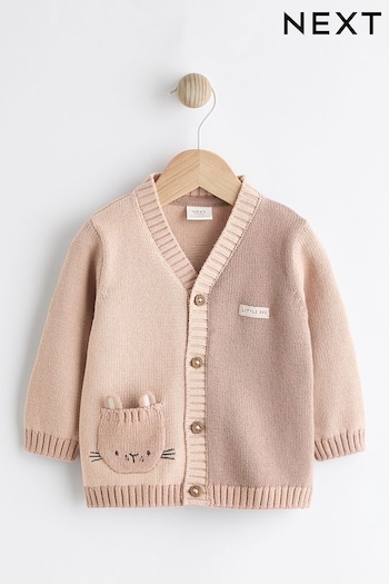 Beige Baby Bunny Knitted Cardigan (K92209) | £15 - £17