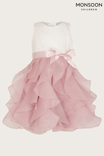 Monsoon Pink Baby Lace Cancan Ruffle Dress (K92338) | £52 - £57