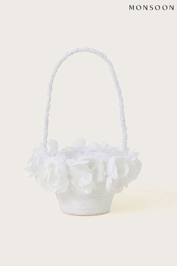 Monsoon White Natural Petal Bridesmaid Bag (K92351) | £14