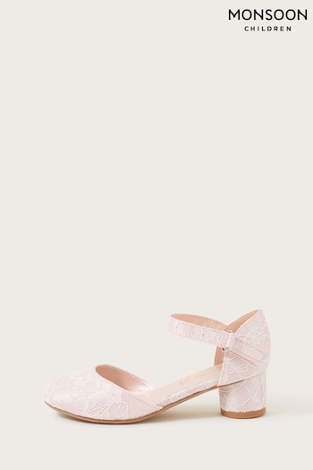 Monsoon Pink Lace Two-Part Heels (K92352) | £29 - £33
