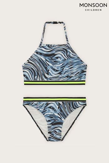 Monsoon Marble Print Bikini Set (K92356) | £22