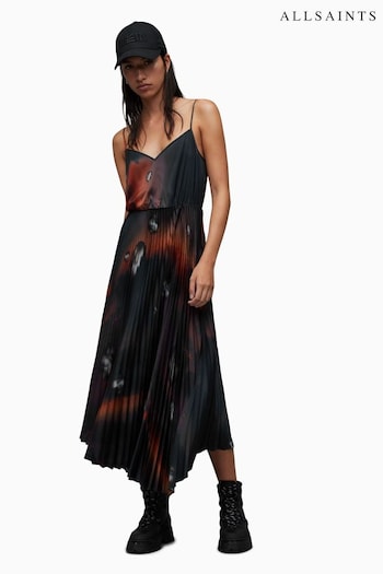 AllSaints Leia Moonage Black Dress (K92413) | £259