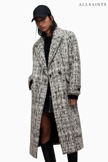 AllSaints Mabelx Black Coat (K92424) | £439