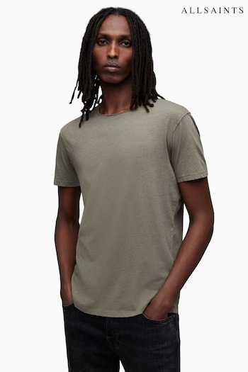 AllSaints Grey Figure Crew T-Shirt (K92453) | £49