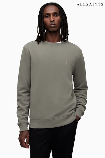 AllSaints Grey Raven Contrast Crew Sweater (K92457) | £89