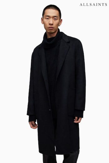 AllSaints Stano Black Coat (K92467) | £299