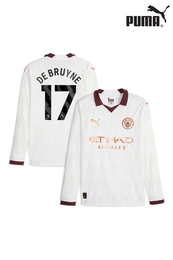 Puma White Manchester City Away Shirt 2023-24 Kids (K92530) | £83
