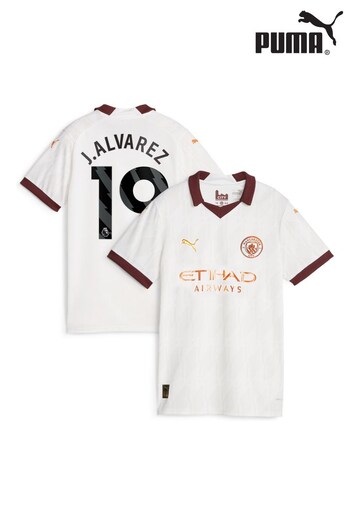 Puma White Manchester City Away Shirt 2023-24 (K92540) | £90