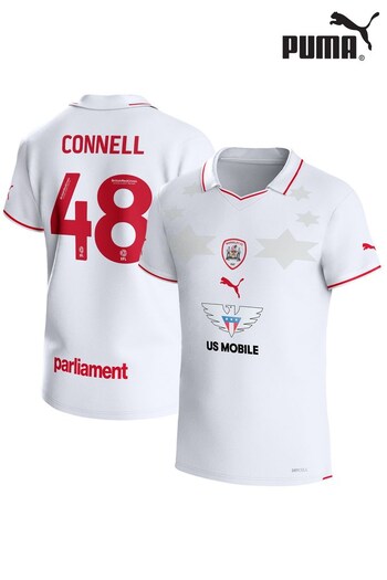 Puma White Barnsley Away Shirt 2023-24 - Connell 48 (K92813) | £65