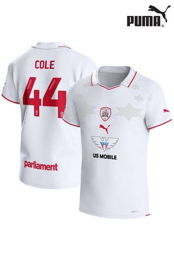 Puma White Barnsley Away Shirt 2023-24 - Cole 44 (K92816) | £65