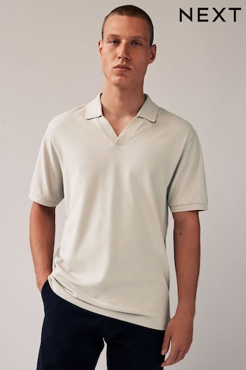 Neutral Revere Collar Pique sleeved Polo Shirt (K93014) | £18