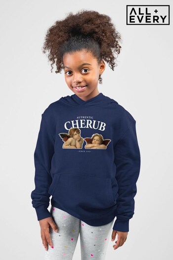All + Every Blue Authentic Cherub Raphael Kids Hooded Sweatshirt (K93126) | £29