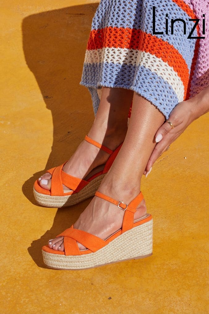 Women s Orange Sandals Orange Heeled Sandals Next UK