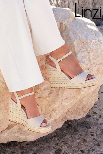 Linzi Nude Seraphina Wedges With Metallic Rope Detail (K93208) | £40