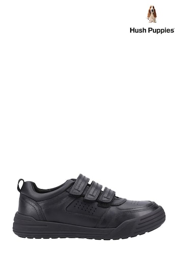Hush Puppies Senior Scott Black Shoes (K93260) | £57