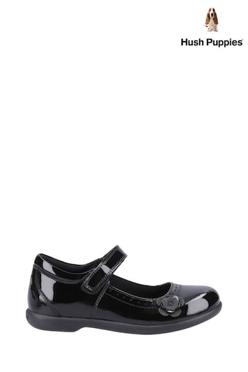 Hush Puppies Senior Bethany Patent Black Shoes (K93263) | £52
