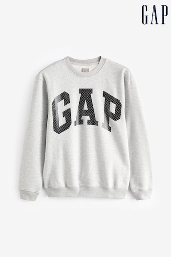 Gap Grey Logo Graphic  Crew Neck Sweatshirt (K93275) | £35