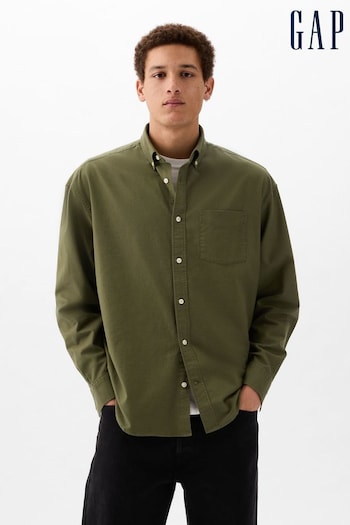 Gap Green Long Sleeve Oversized Oxford Shirt (K93292) | £35