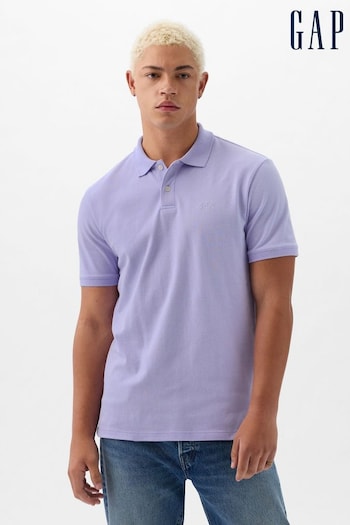 Gap Purple Logo Pique Short Sleeve fred Polo Shirt (K93310) | £20