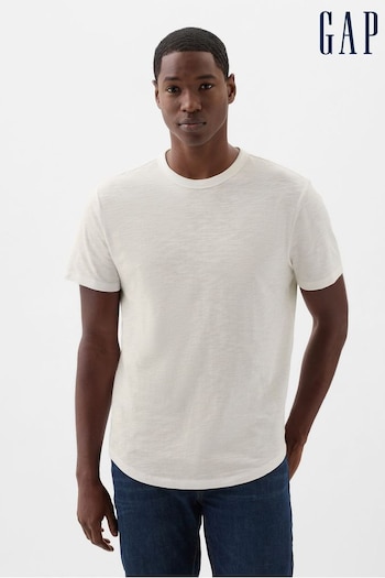 Gap White Cotton Crew Neck Short Sleeve T-Shirt (K93318) | £12