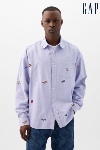 Gap Blue Dapper Dan Embroidered Oxford Shirt (K93319) | £65