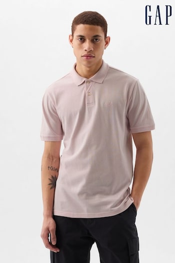 Gap Pink Logo Pique Short Sleeve Polo Wyndings Shirt (K93322) | £20