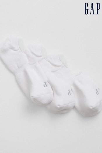 Gap White Logo No Show Socks (3 Pack) (K93325) | £10