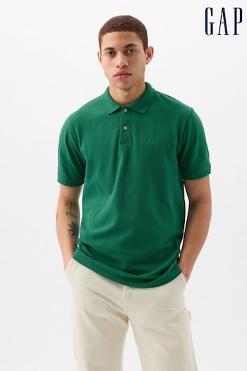 Gap Green Logo Pique Short Sleeve Polo Shirt (K93327) | £20