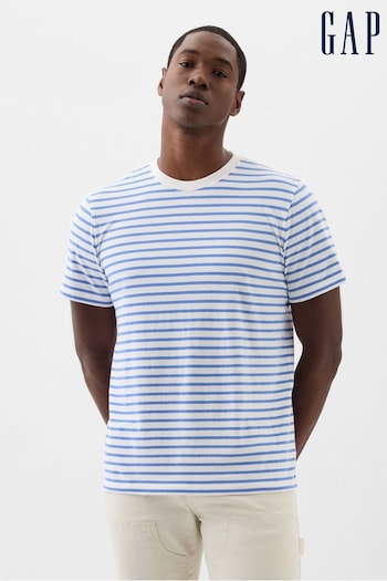 Gap White Cotton Everyday Soft Stripe T-Shirt (K93330) | £12
