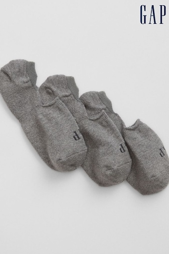 Gap Grey Logo No Show Socks (3 Pack) (K93333) | £10