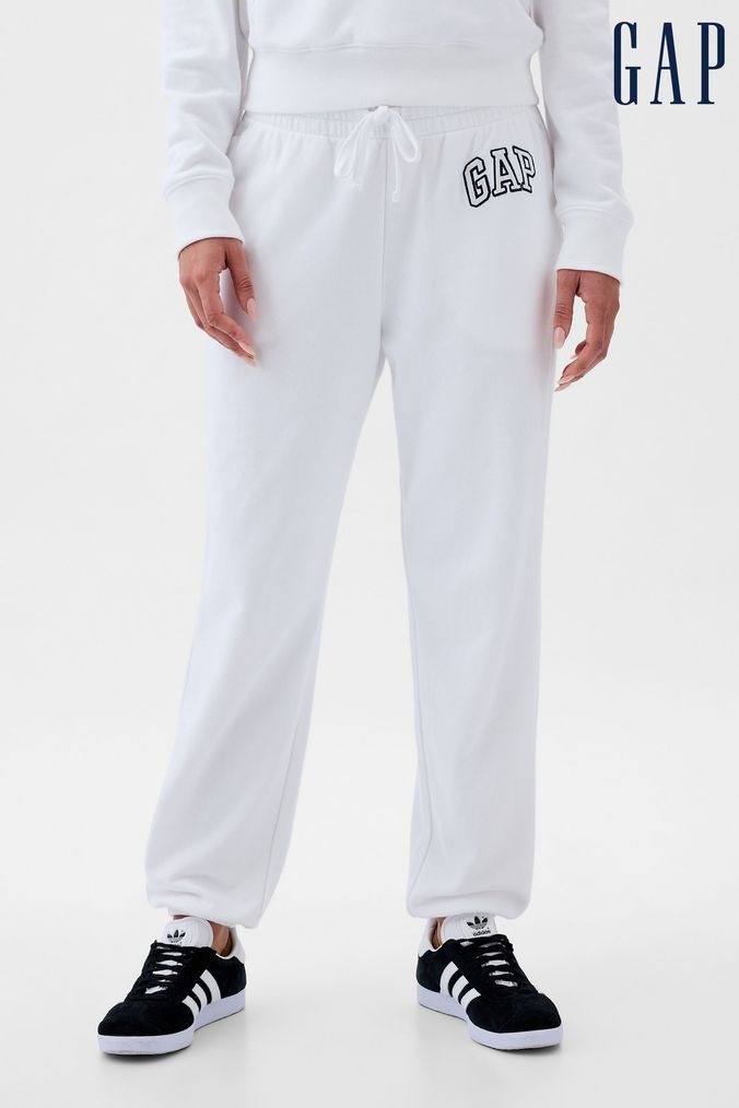 Gap white joggers deals