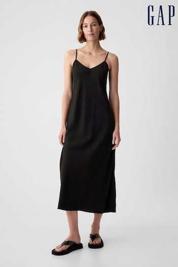 Gap Black Slip Midi Dress (K93422) | £40