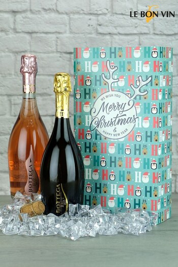 LeBonVin Bottega Sparkling Duo Wine Ho Ho Ho Christmas Gift (K93479) | £37