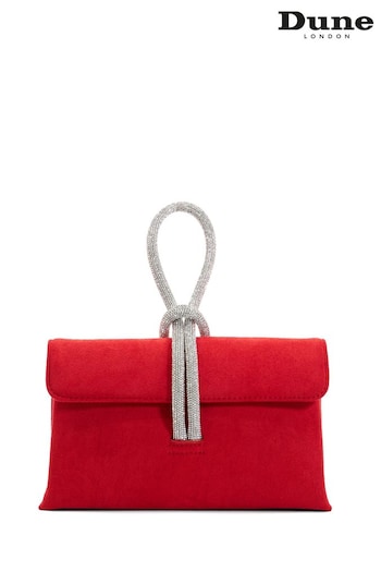 Dune London Red Diamanté Handle Brynie Grab Bag (K93496) | £90