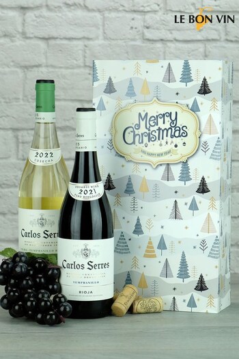 LeBonVin Red & White Rioja Wines Merry Christmas Gift (K93523) | £35