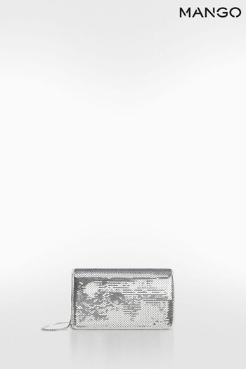 Mango silver sequin chain bag (K93540) | £30