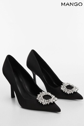Mango Jewel-Heel Black Shoes (K93616) | £60