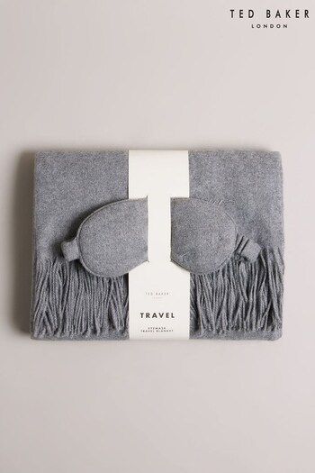 Ted Baker Lucyss Grey Eyemask And Travel Blanket Set (K93636) | £55