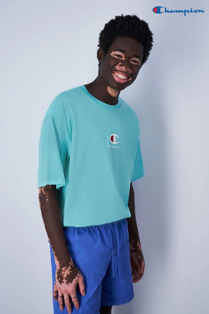Mint green champion store crewneck