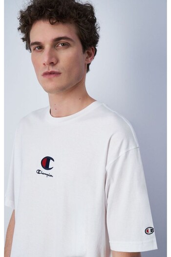 Champion Crewneck White T-Shirt (K93813) | £22
