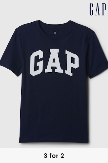Gap Blue Camouflage Logo Crew Neck Short Sleeve T-Shirt (4-13yrs) (K93819) | £10