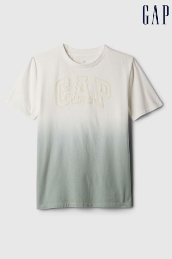 Gap White Logo Crew Neck Short Sleeve T-Shirt (4-13yrs) (K93843) | £14