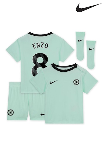 Nike rose Green Chelsea Third Stadium Kit T-Shirt 2023-24 Infants (K93956) | £68