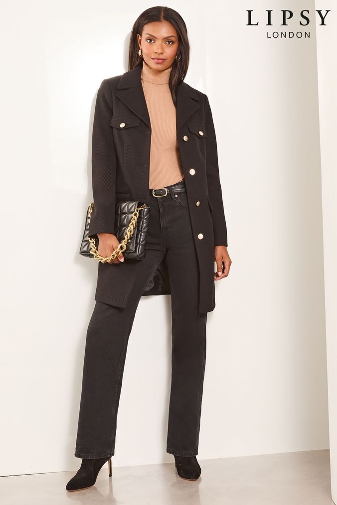 Womens Black Coatigan Coats Jackets Next Official Site