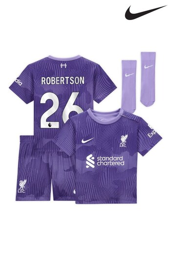 Nike Purple Mini Liverpool Third Stadium Kit T-Shirt 2023-24 (K94238) | £65