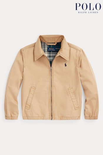 Polo Tan Ralph Lauren Boys Bayport Cotton Poplin Windbreaker Jacket (K94414) | £125 - £145