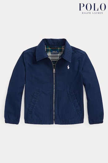 Polo stripe-collar Ralph Lauren Boys Bayport Cotton Poplin Windbreaker Jacket (K94425) | £125 - £145